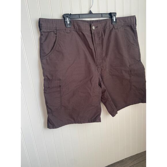 Berne Shorts Mens 44 Brown Carpenter Canvas Relaxed Outdoor Work, Ripstock - Picture 2 of 7